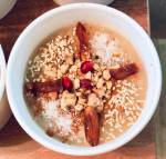 Ashure is a dessert that contains 
grains, dried fruits, and nuts.                                 Photo courtesy of Dilek Anderson