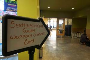 Seattle Municipal Courts warrant outreach event on Nov. 30, 2017. Photo by Melissa Hellmann