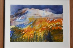 Paintings like this one by Jane Kippenhan highlight The Art of Alzheimers new exhibition at City Hall. Photo by Julia Beers