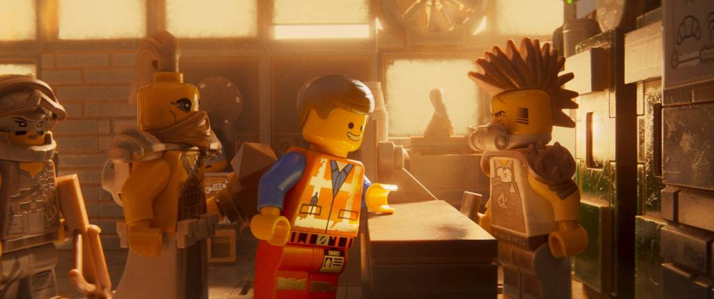 The upbeat everyman Emmet remains cheerful even in post-apocalyptic settings. Courtesy of Warner Bros. Pictures