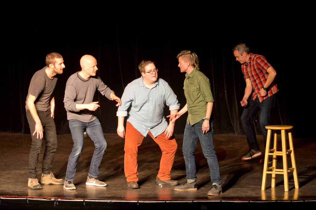 Photo by Todd Gardiner                                 Exit 192 Improv performs at the Historic Everett Theatre.