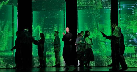 Steve Jobs gets the operatic treatment in the Grammy-winning The (R)evolution of Steve Jobs. Photo by Ken Howard