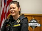 Molly Thunder, Snohomish County Sheriffs deputy, has aplastic anemia and needs a bone marrow transplant. Thunder is currently on light duty and has to monitor the people she comes into contact with due to her reduced immune system. (Kevin Clark / The Herald)
