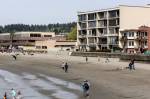 The Edmonds beachfront could see a major makeover with a connection as part of development plans. (Kevin Clark / The Herald)