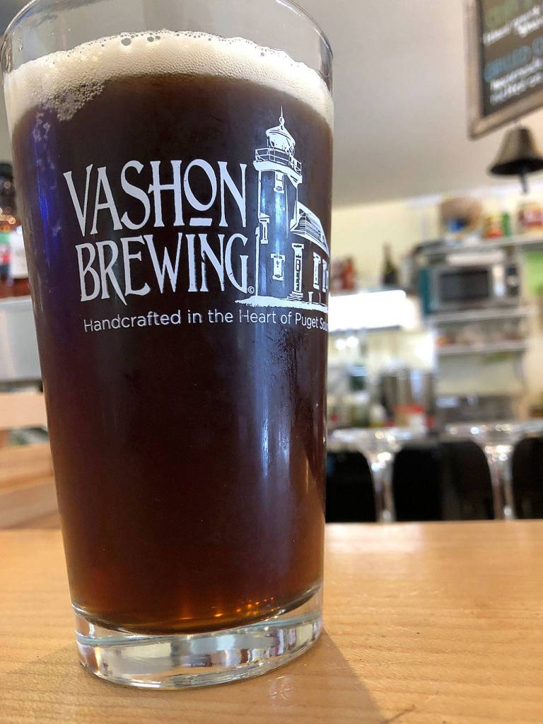A pint of Irish Rose Red Ale at Vashon Brewing. (Aaron Swaney)