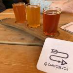 Taster flight at Vashons Camp Colvos Brewing, which opened this past February. (Aaron Swaney)