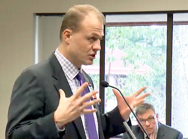 Tim Eyman during a recent court appearance. (TVW)
