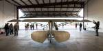 John Normans replica of the Spirit of St. Louis sits in the hangar at Arlington Municipal Airport on July 28. (Andy Bronson / The Herald)