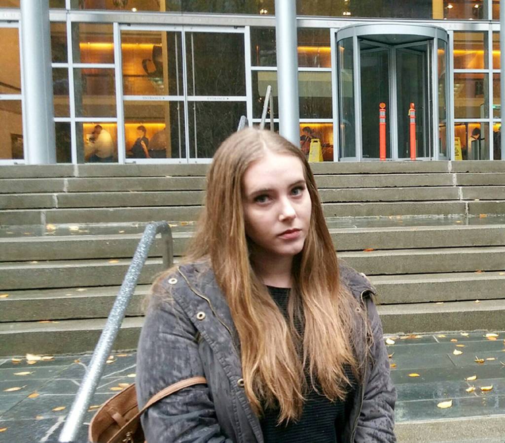 Amelia Powell, who has worked as a bikini barista, is seen here in Nov. 2017 in Seattle. (Rikki King / Herald File)