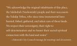 The Edmonds City Council has opted to read a statement acknowledging the regions native people at each meeting, include the message on all agendas and advise all city boards and commissions to do the same. The practice will start Sept. 3.