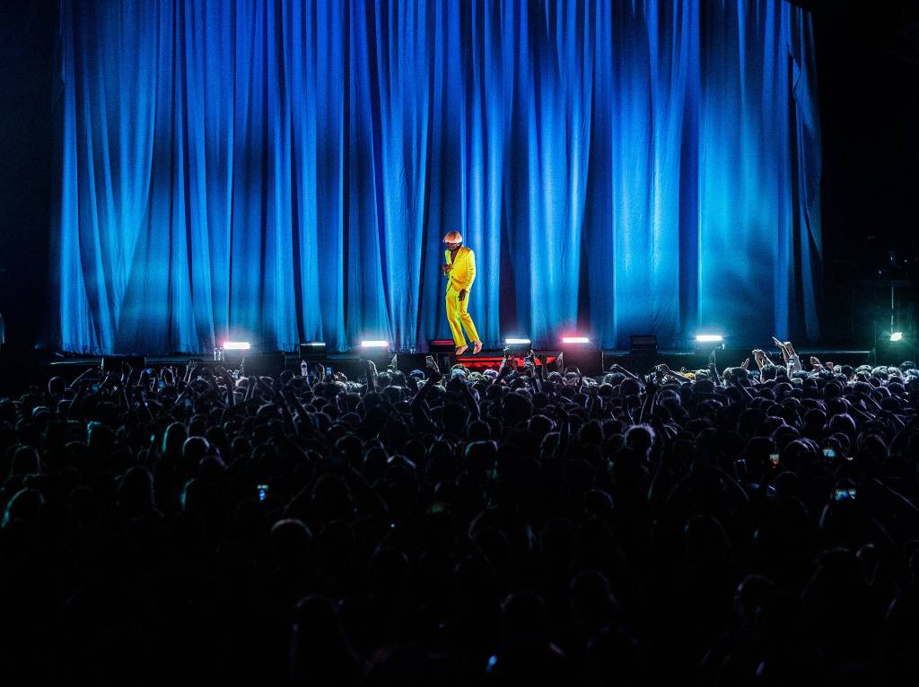 Tyler, The Creator performs during Bumbershoot Music & Arts Festival on Friday, Aug. 30, 2019 in Seattle, Wash. (Olivia Vanni / The Herald)