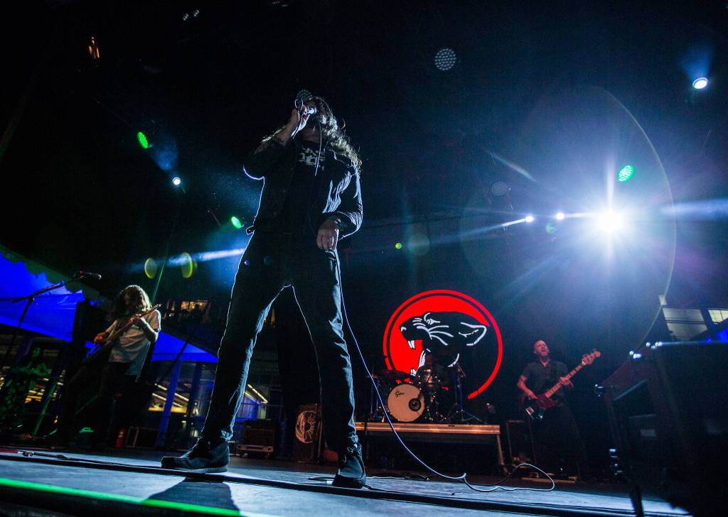 Taking Back Sunday performs during Bumbershoot Music & Arts Festival on Sunday, Sept. 1, 2019 in Seattle, Wash. (Olivia Vanni / The Herald)