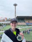 Mirror reporter Olivia Sullivan holds the Seattle Marathon 50th Anniversary medal after completing the half marathon race on Sunday, Dec. 1. Courtesy photo