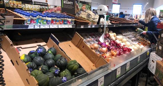 Grocery store staff are working hard to keep the shelves stocked during the COVID-19 pandemic. File photo