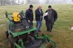 Auburn Mountain View Cemetery Manager Craig Hudson, center, confers with maintenance workers David Partridge, left, and Zach Hopper in March 2020. Sound Publishing file photo