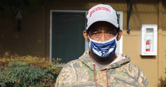 Aaron Kunkler/staff photoAlvin Sweet is a resident of Martin Court in Seattles Georgetown neighborhood. Martin Court is a former motel which was transformed into a supportive housing complex two decades ago. New funding from King Countys Health through Housing ordinance could expand this type of program across the county.