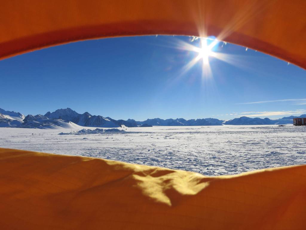 A view from Chris and Marty Fagans tent while trekking 570 miles across Antarctica to the South Pole.
A view from Chris and Marty Fagans tent while trekking 570 miles across Antarctica to the South Pole. Contributed by Chris Fagan