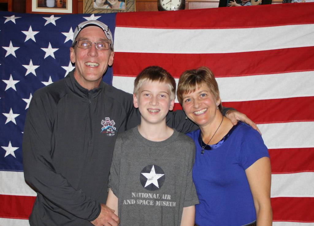 Marty and Chris Fagan with their son Keenan. Contributed by Chris Fagan