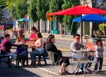 Last summer, people took advantage of the outdoor dining along First Avenue between Gowe and Titus streets in downtown Kent. In Phase 2 of the governors reopening plan, which was announced Jan. 28, restaurants can reopen at a maximum 25% capacity and a limit of six people per table. Photo courtesy of Kent Downtown Partnership