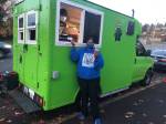 The Moe Vegan food truck serves meals at the city of Kents annual Community Thanksgiving Dinner on Nov. 21, 2020. Sound Publishing file photo