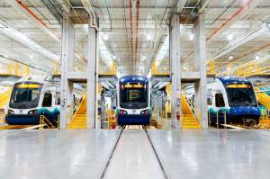 The inside of Sound Transits light rail Operations and Maintenance Facility in South Seattle. COURTESY PHOTO, Sound Transit
