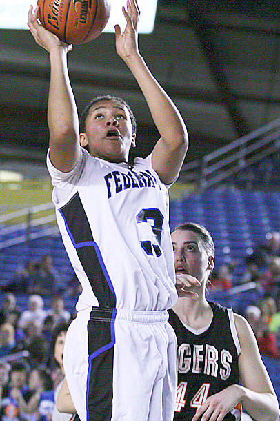 Talia Walton in high school playing for Federal Way in the state championships. File photo