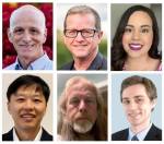 Clockwise from top left, Adam Smith, Doug Basler, Stephanie Gallardo, Seth D. Pedersen, David Michael Anderson and Sea M. Chan. Courtesy of King County Elections