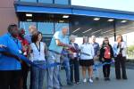 Renton Mayor Armondo Pavone and several members of the Renton City Council accompany Topgolf Renton Director of Operations Paul Howard for the ribbon-cutting ceremony. Photo by Bailey Jo Josie/Sound Publishing