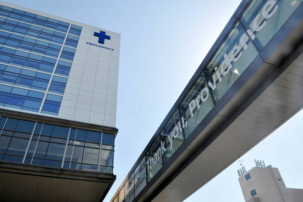 Providence Regional Medical Center Everett is one of the countys four hospitals that have attested that they meet the criteria to proceed to the second phase. (Sue Misao / Sound Publishing)
