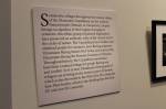 A text card from Davidson's photography exhibit at the Renton History Museum references the Hutsul people in the Carpathian Mountains and the current war in Ukraine. Photo by Bailey Jo Josie/Sound Publishing.