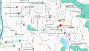 King County Sheriffs Office deputies discovered 26-year-old Tyair M. Stump lying on the ground outside of the Newcastle Library, located in the 12900 block of Newcastle Way Southeast, with a gunshot wound to his chest (Courtesy of Google Maps)