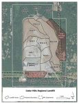 The most current map of the Cedar Hills Regional Landfill in Maple Valley. It is expected to be completely filled by 2040. Image courtesy of Washington State Department of Ecology.