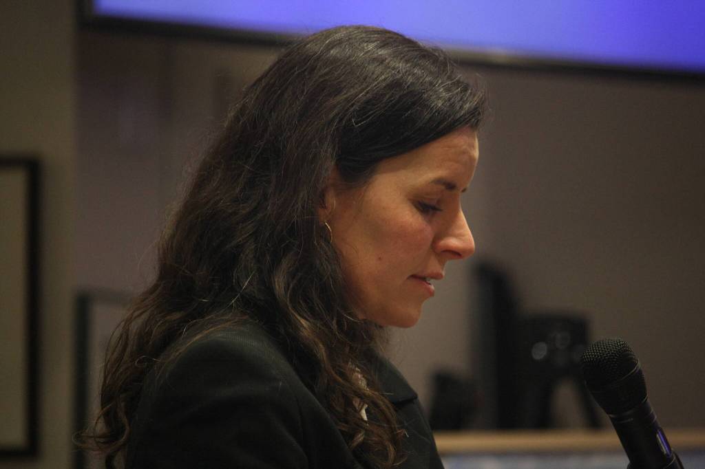 Jessica Brown, mother of Boyd Buster Brown giving a statement to the judge. Photo by Joshua Solorzano/Sound Publishing