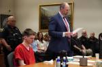 Chase Jones and his attorney Brad Barshis reading Jones statement to the judge. Photo by Joshua Solorzano/Sound Publishing