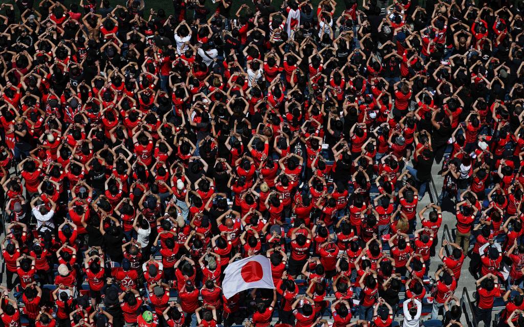 SEATTLE, WASHINGTON - JUNE 17: Fans of Urawa Red Diamonds react, enjoying the match atmosphere during the FIFA Club World Cup 2025 group E match between CA River Plate and Urawa Red Diamonds at Lumen Field on June 17, 2025 in Seattle, Washington. (Photo by Steph Chambers - FIFA/FIFA via Getty Images)
