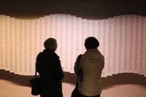 Reading the names of every incarcerated Japanese-American at the Puyallup Fairgrounds during World War II.