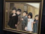 Children were among those imprisoned because of their nationality and ethnicity during WWII in the United States, as shown in this painting by Chris Hopkins. Photo by Bailey Jo Josie/Sound Publishing