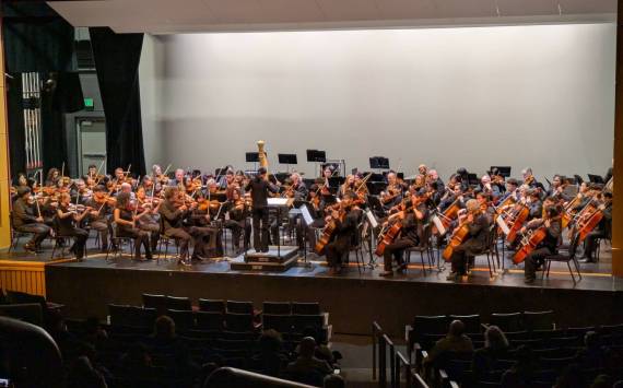 Photo by Bailey Jo Josie/Sound Publishing
Renton High School Orchestra students were paired with professionals from the Seattle Symphony at the Renton IKEA Performing Arts Center.