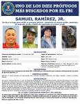Samuel Ramirezs FBI wanted poster in Spanish.