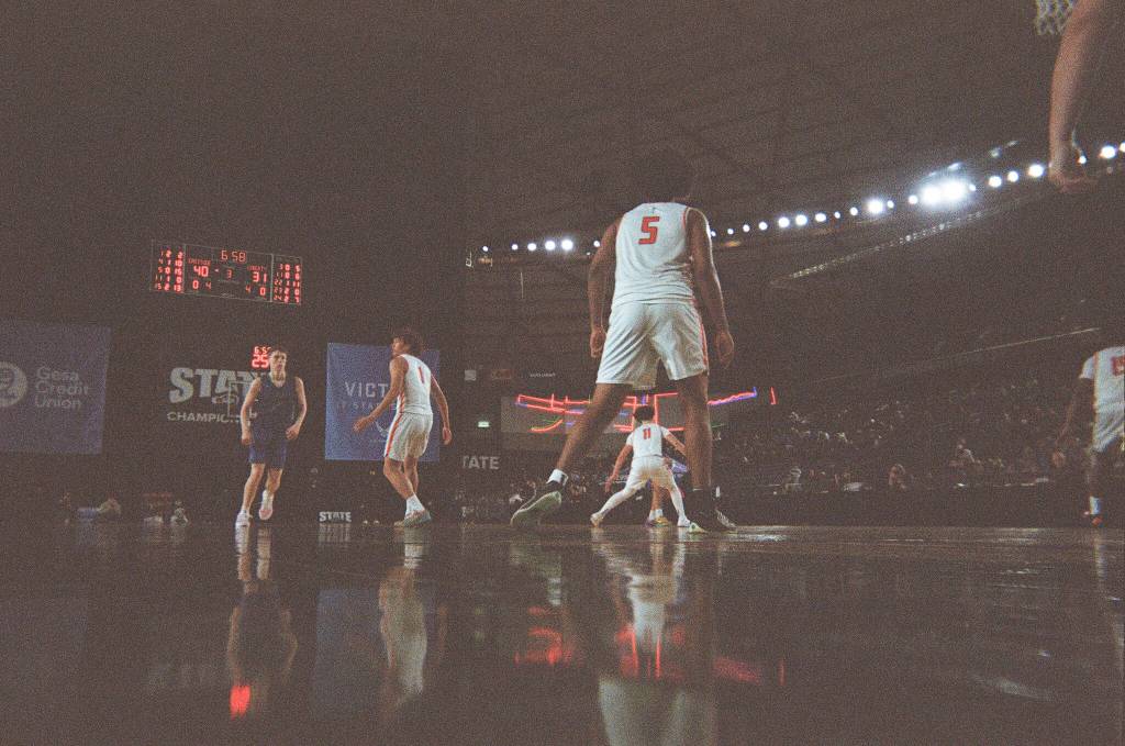 Liberty takes on Eastside Catholic inside the Tacoma Dome. Ben Ray / Seattle Weekly