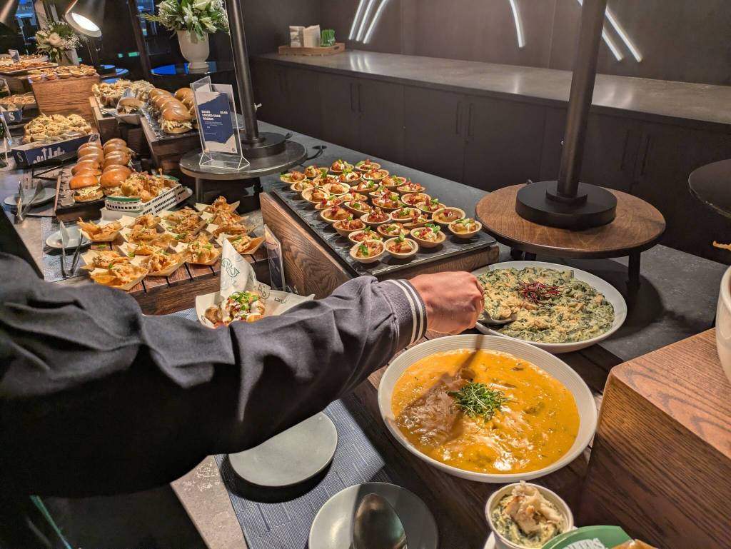 A smörgåsbord of delicious food at the 2026 Mariners Food Preview Day. Photo by Bailey Jo Josie/Sound Publishing