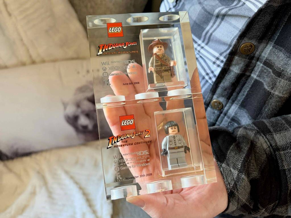 Two of Husseys rarest Lego items, with only about three of each ever made. Photo by Joshua Solorzano/The Mirror.