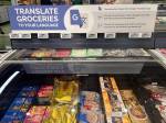 Language translation sign in T&T.