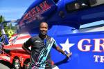 Former Mercer Islander and current hydroplane racer Brent Hall at Summer Celebration on July 11. The Grand Prix driver is pictured with an H1 Unlimited boat. Andy Nystrom/ staff photo