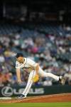 Michael Rucker on the mound at T-Mobile Park, where he attended games as a kid. Photo credit: Ben Van Houten