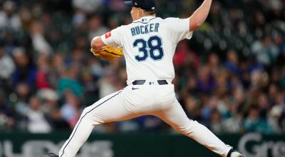 Michael Rucker, 32, a former Auburn Riverside High School player, pitches for the Mariners. COURTESY PHOTO, Ben Van Houten
