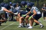 Special teams units get after it during practice for the Seattle Seahawks. Photo provided by Maria Dorsten